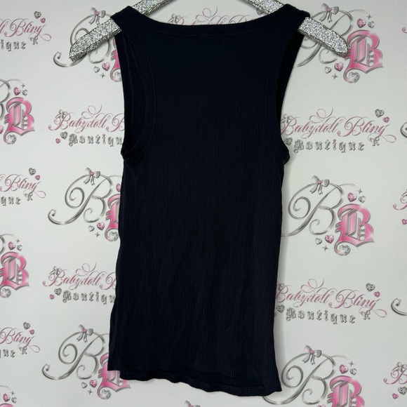 Wilfred free tank top button down black ribbed shirt stretchy soft classic luxe - Picture 4 of 4